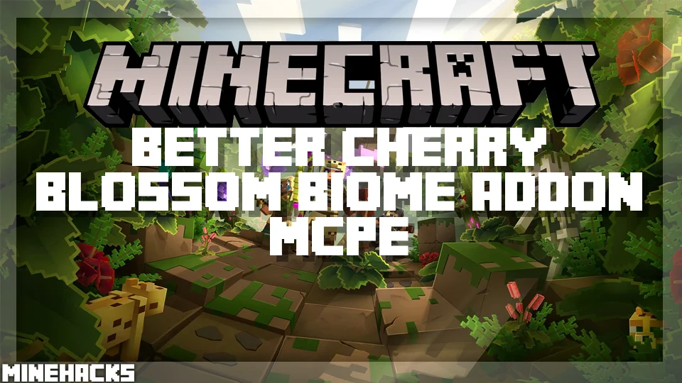 minecraft hacked client named Better Cherry Blossom Biome Addon