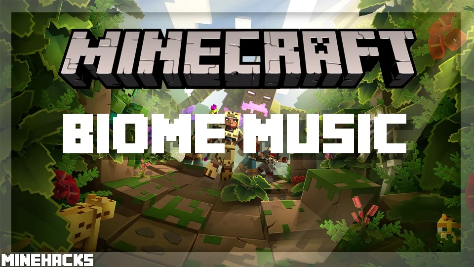 minecraft hacked client named Biome Music Mod