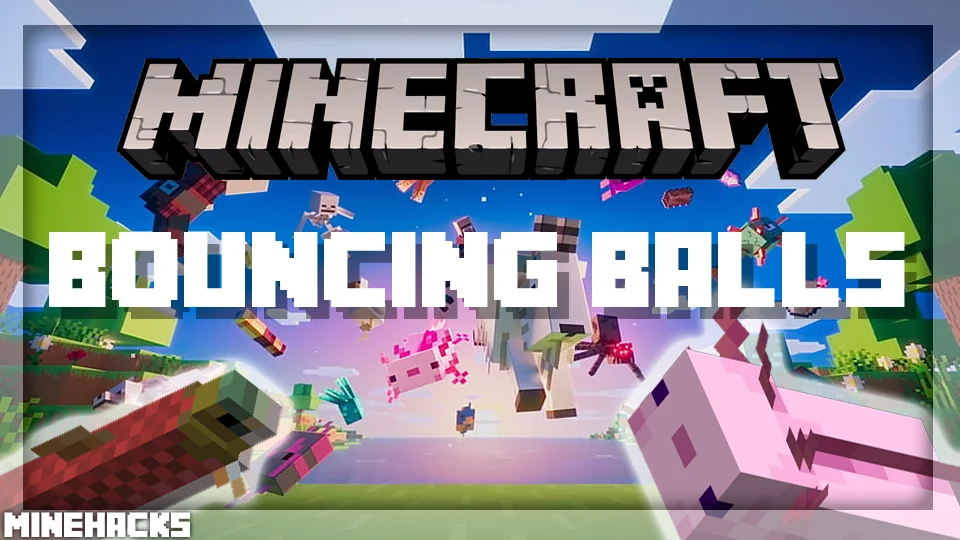 minecraft hacked client named Bouncing Balls Mod