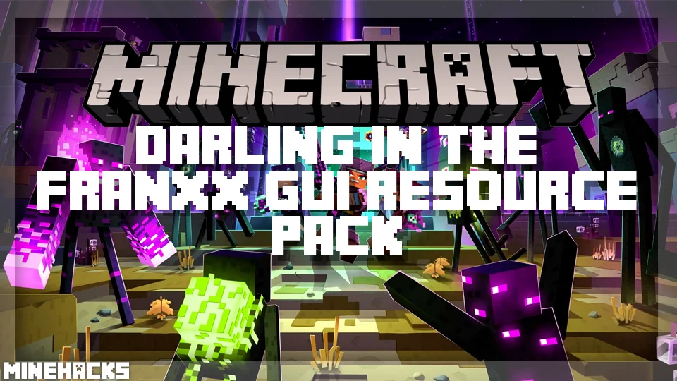 minecraft hacked client named DARLING in the FRANXX GUI Resource Pack