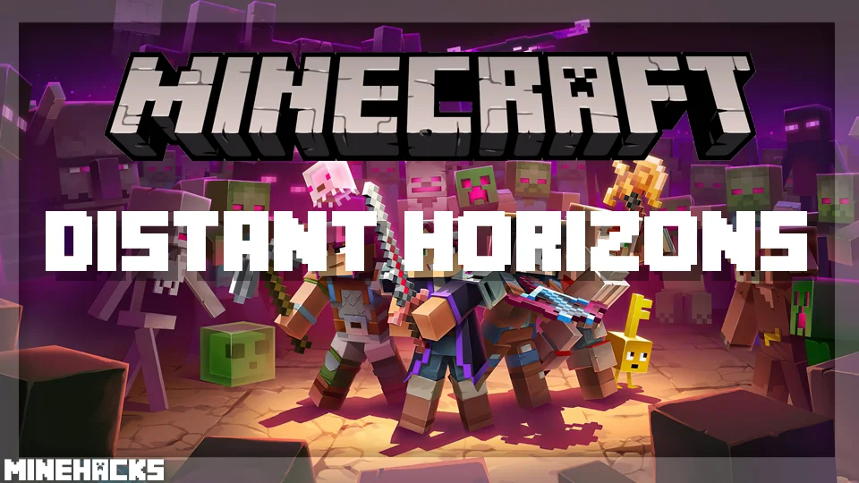 minecraft hacked client named Distant Horizons Mod