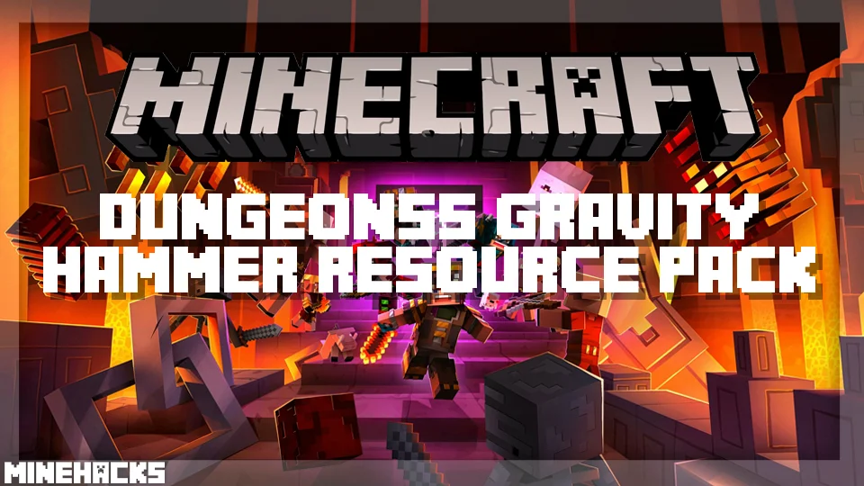 minecraft hacked client named Dungeons's Gravity Hammer Resource Pack