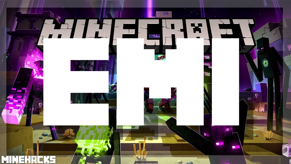 minecraft hacked client named EMI Mod