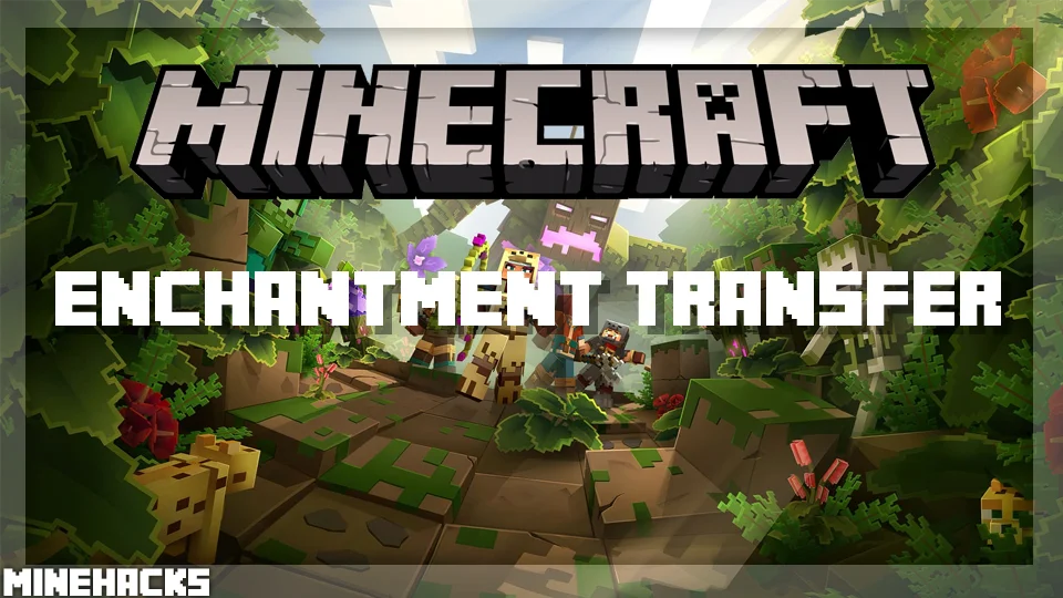 minecraft hacked client named Enchantment Transfer Mod