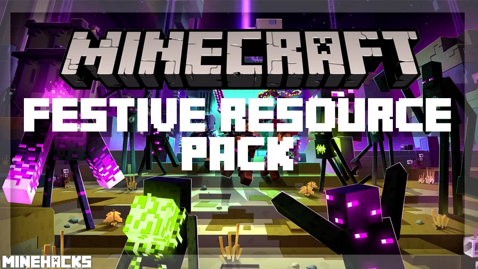 minecraft hacked client named Festive Resource Pack