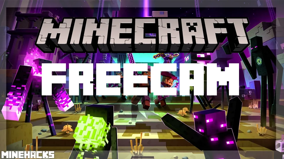 minecraft hacked client named Freecam Mod