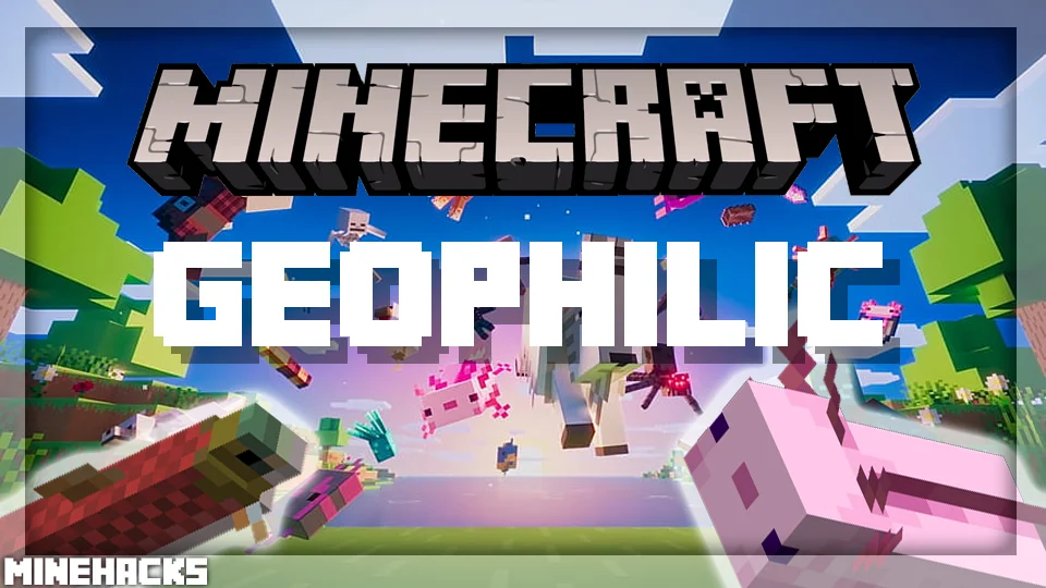 minecraft hacked client named Geophilic Mod