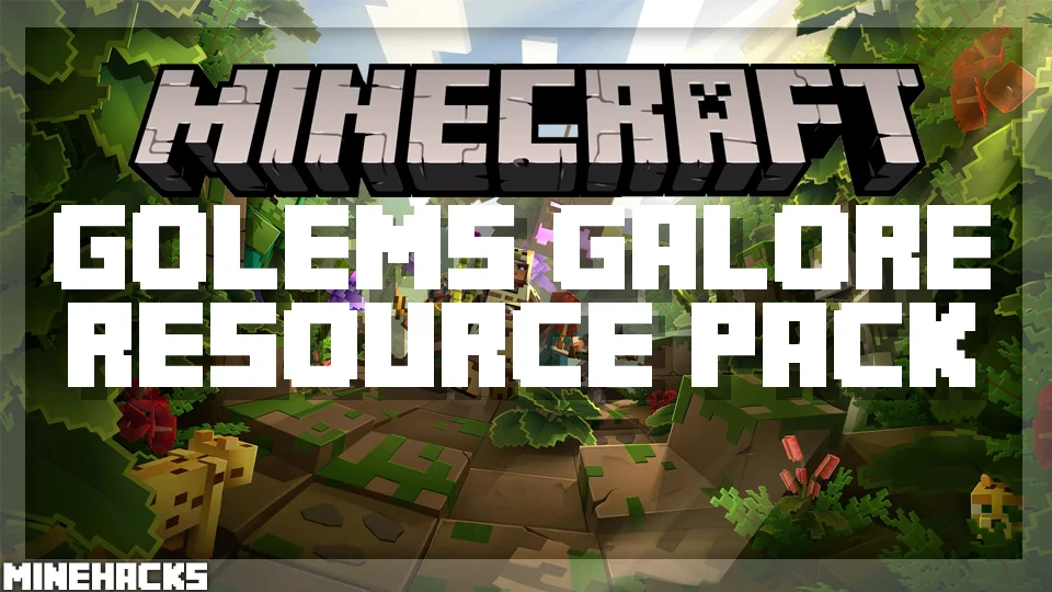 minecraft hacked client named Golems Galore Resource Pack
