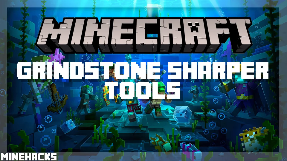 minecraft hacked client named Grindstone Sharper Tools Mod