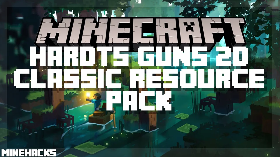minecraft hacked client named Hardt's Guns 2D Classic Resource Pack