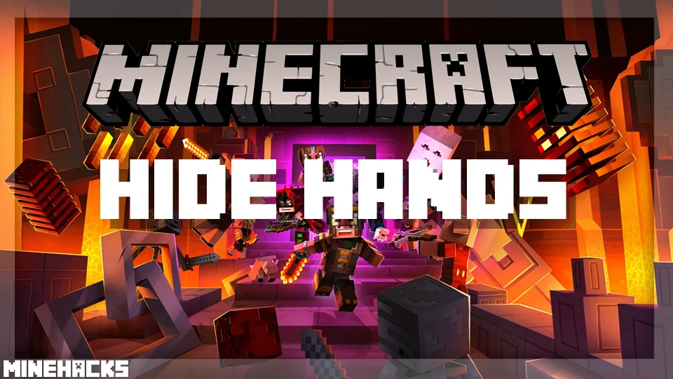 minecraft hacked client named Hide Hands Mod
