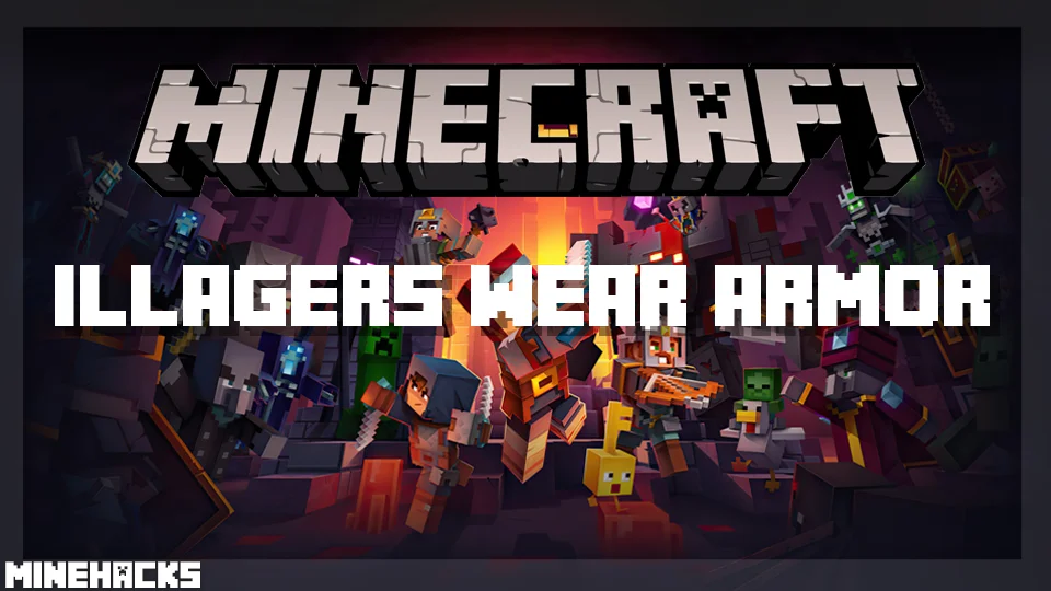 minecraft hacked client named Illagers Wear Armor Mod