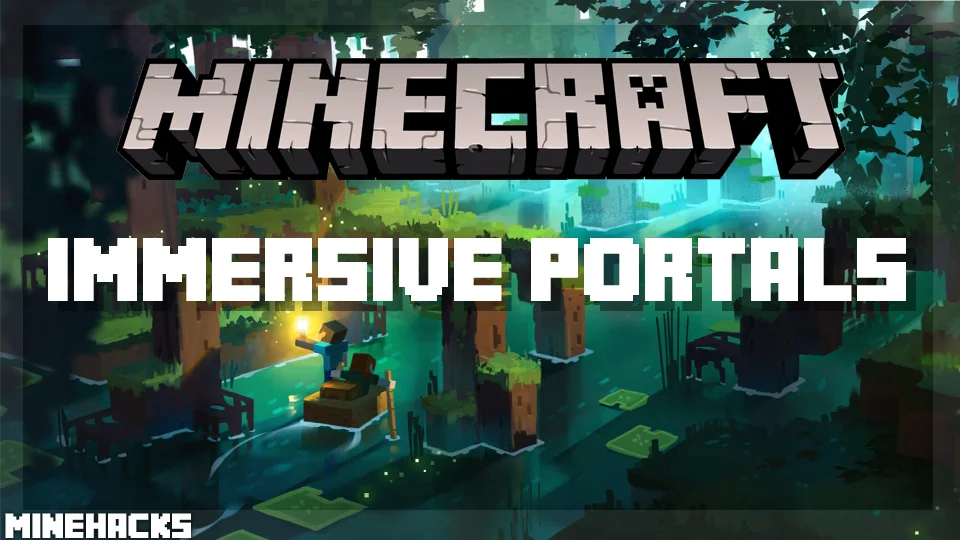 minecraft hacked client named Immersive Portals Mod