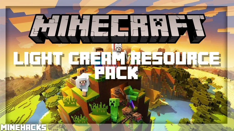 minecraft hacked client named Light Cream Resource Pack