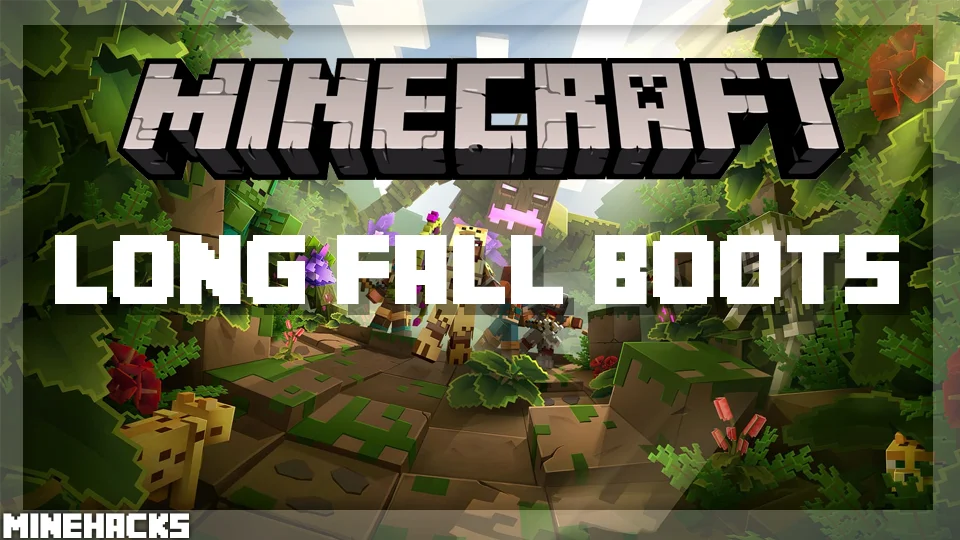 minecraft hacked client named Long Fall Boots Mod