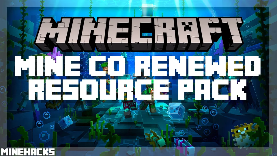 minecraft hacked client named MINE CO. RENEWED Resource Pack