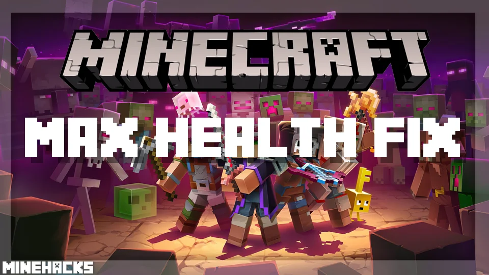 minecraft hacked client named Max Health Fix Mod
