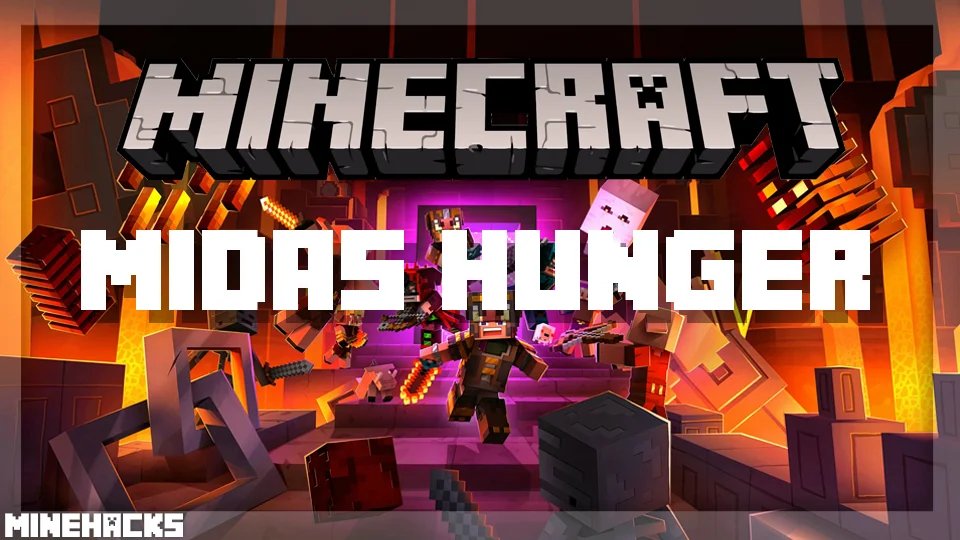 minecraft hacked client named Midas Hunger Mod