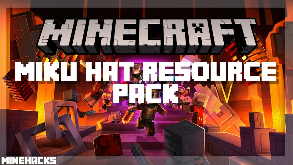 minecraft hacked client named Miku Hat Resource Pack