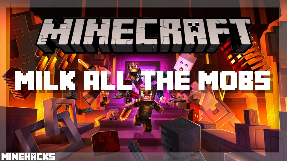 minecraft hacked client named Milk All The Mobs Mod