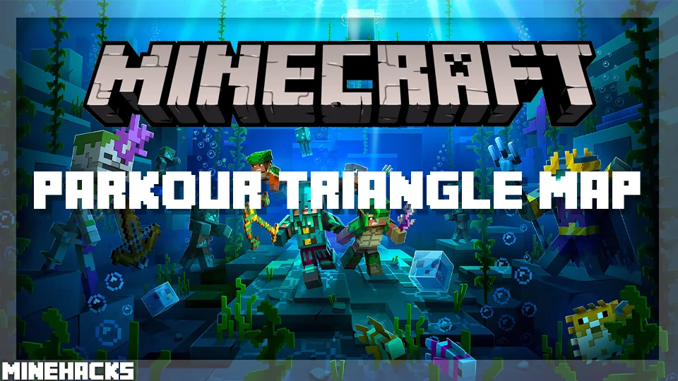 minecraft hacked client named Parkour Triangle Map