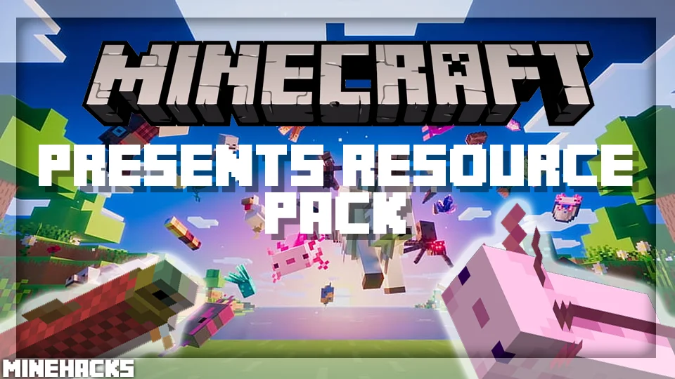 minecraft hacked client named Presents Resource Pack