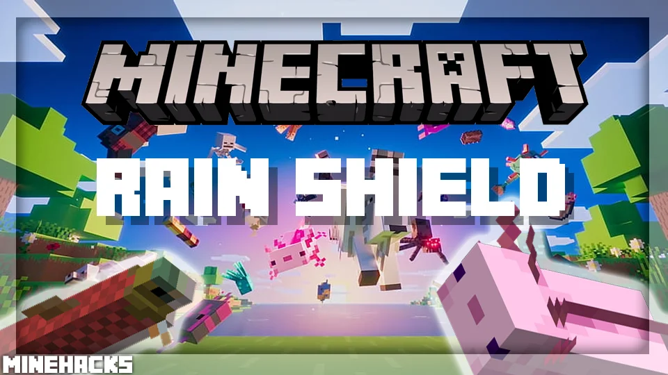 minecraft hacked client named Rain Shield Mod