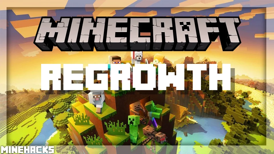 minecraft hacked client named Regrowth Mod