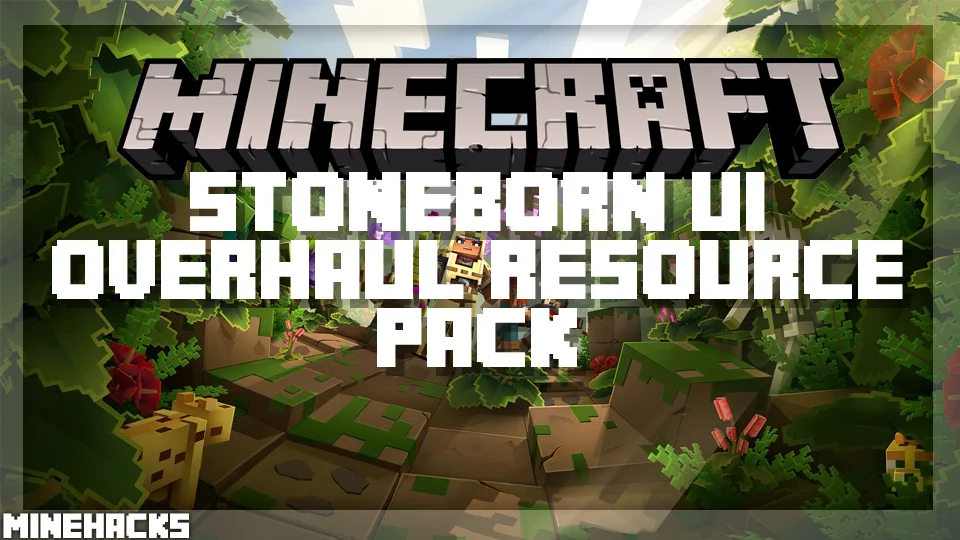 minecraft hacked client named STONEBORN UI Overhaul Resource Pack