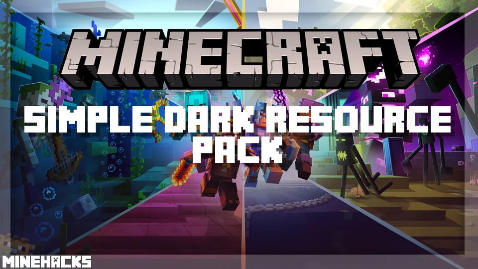 minecraft hacked client named Simple Dark Resource Pack