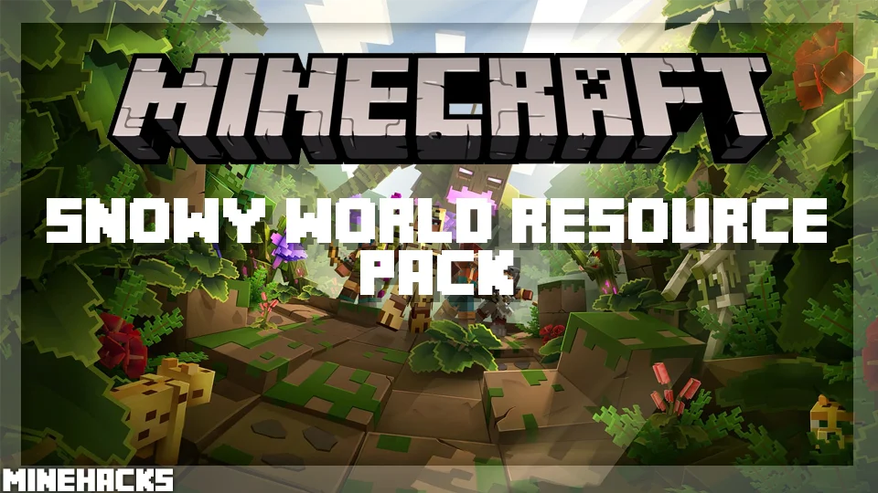 minecraft hacked client named Snowy World Resource Pack
