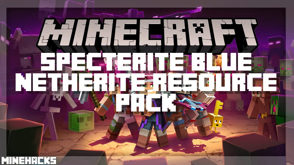 minecraft hacked client named Specterite Blue Netherite Resource Pack