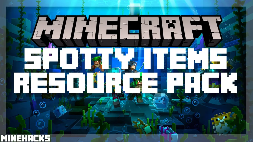 minecraft hacked client named Spotty Items Resource Pack