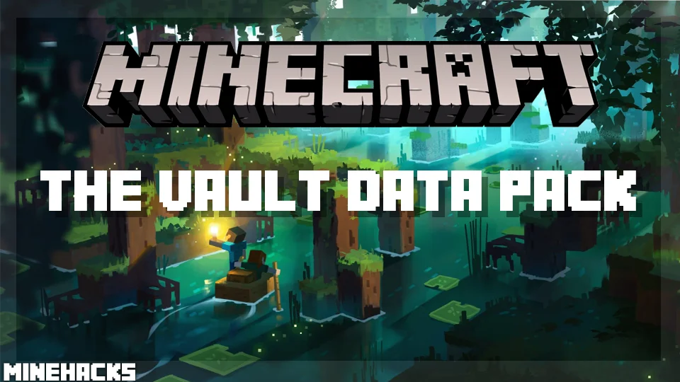 minecraft hacked client named The Vault Data Pack