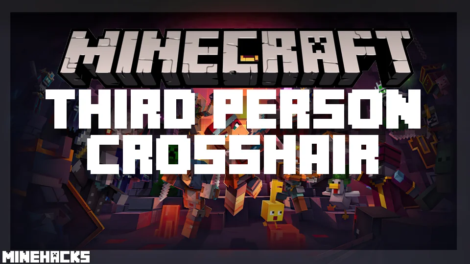 minecraft hacked client named Third Person Crosshair Mod