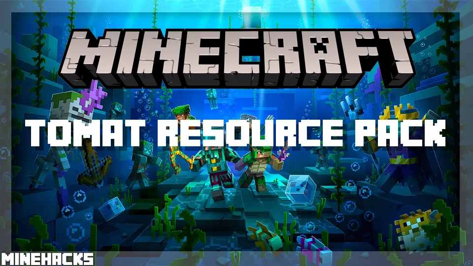 minecraft hacked client named Tomat Resource Pack