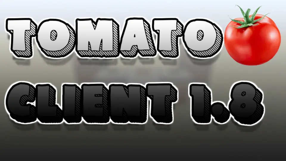 minecraft hacked client named Tomato Client