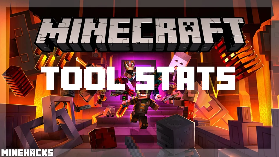 minecraft hacked client named Tool Stats Mod