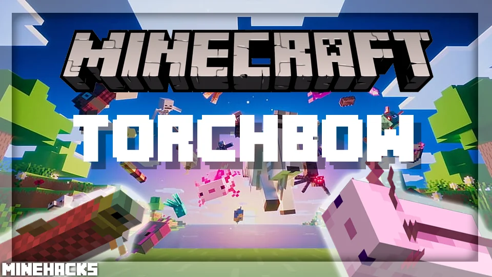 minecraft hacked client named TorchBow Mod