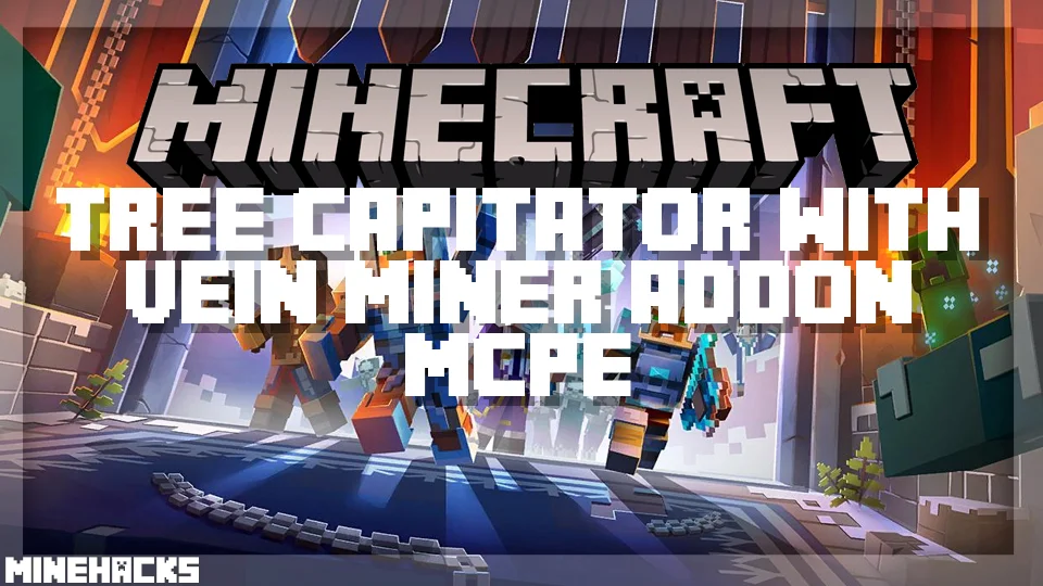 minecraft hacked client named Tree Capitator with Vein Miner Addon