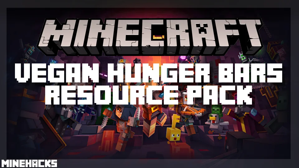 minecraft hacked client named Vegan Hunger Bars Resource Pack